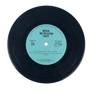 Musical Multiplication Tables 4's & 5's Record Billy Leach 1956 33-1/3 RPM